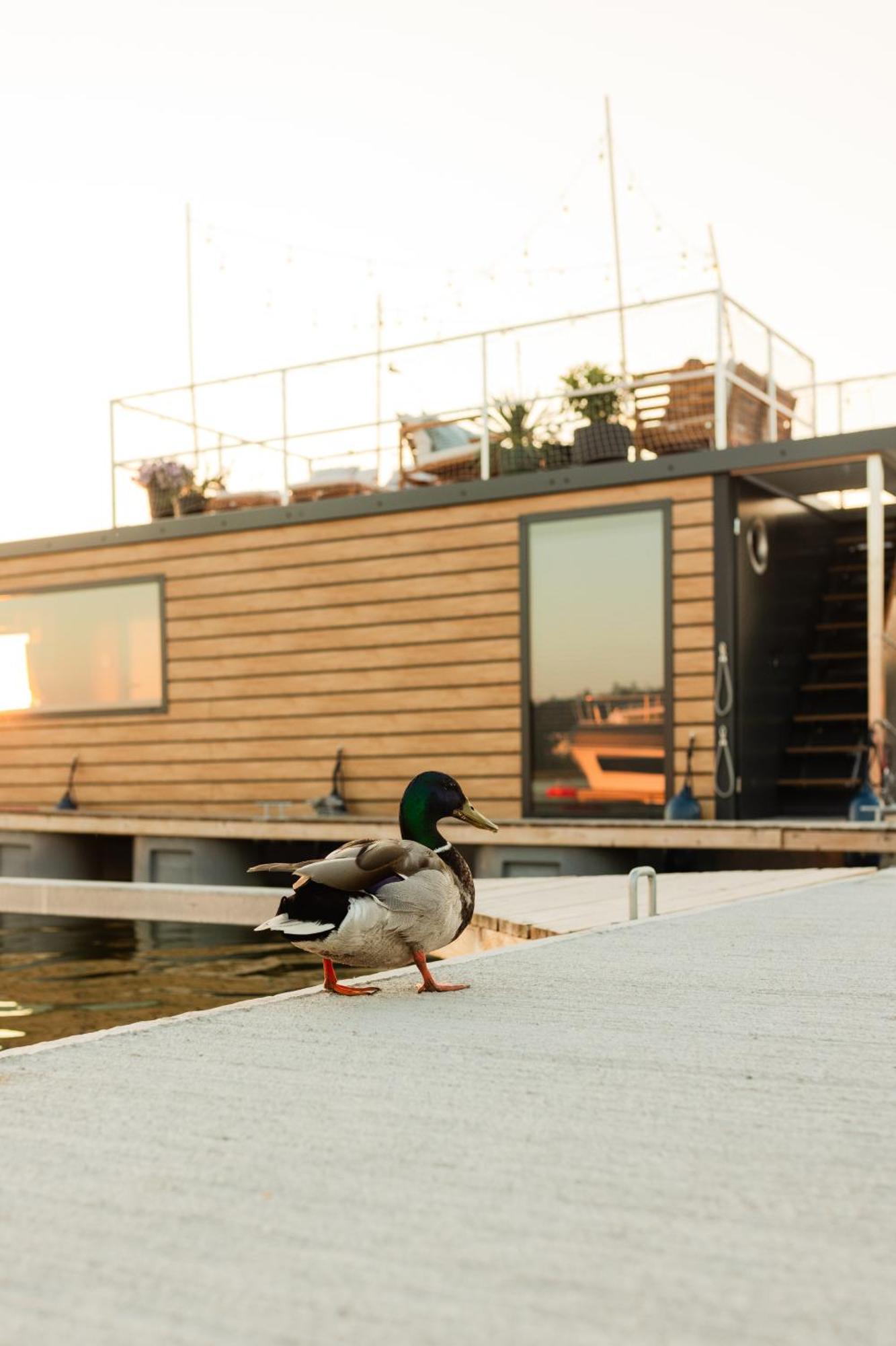 Domek Na Wodzie - Houseboat -Sauna, Taras Na Dachu, Dwie Sypialnie Mikołajki Exteriör bild