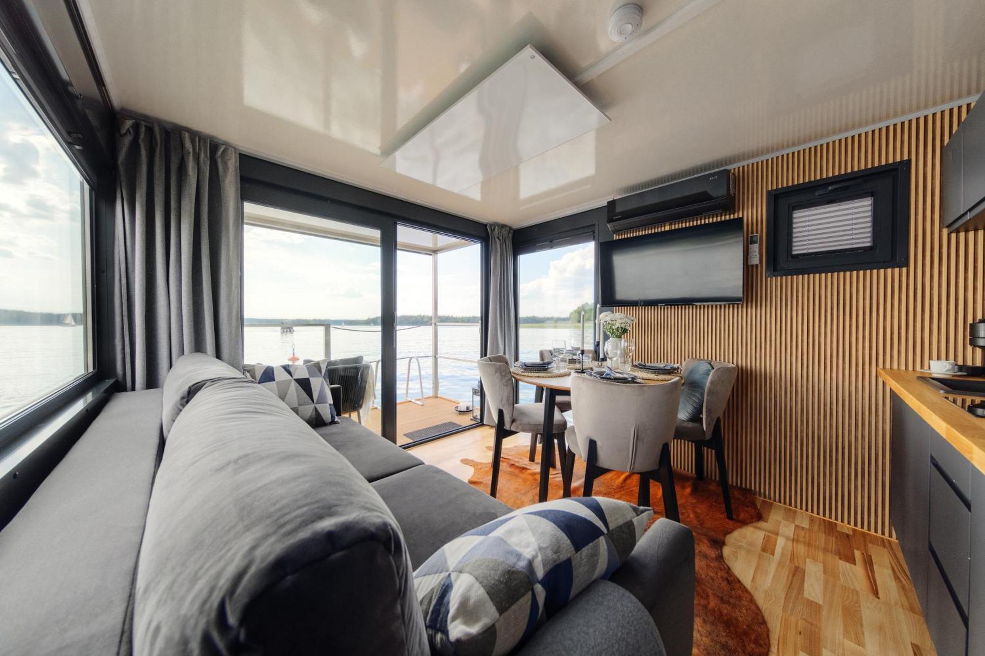 Domek Na Wodzie - Houseboat -Sauna, Taras Na Dachu, Dwie Sypialnie Mikołajki Exteriör bild