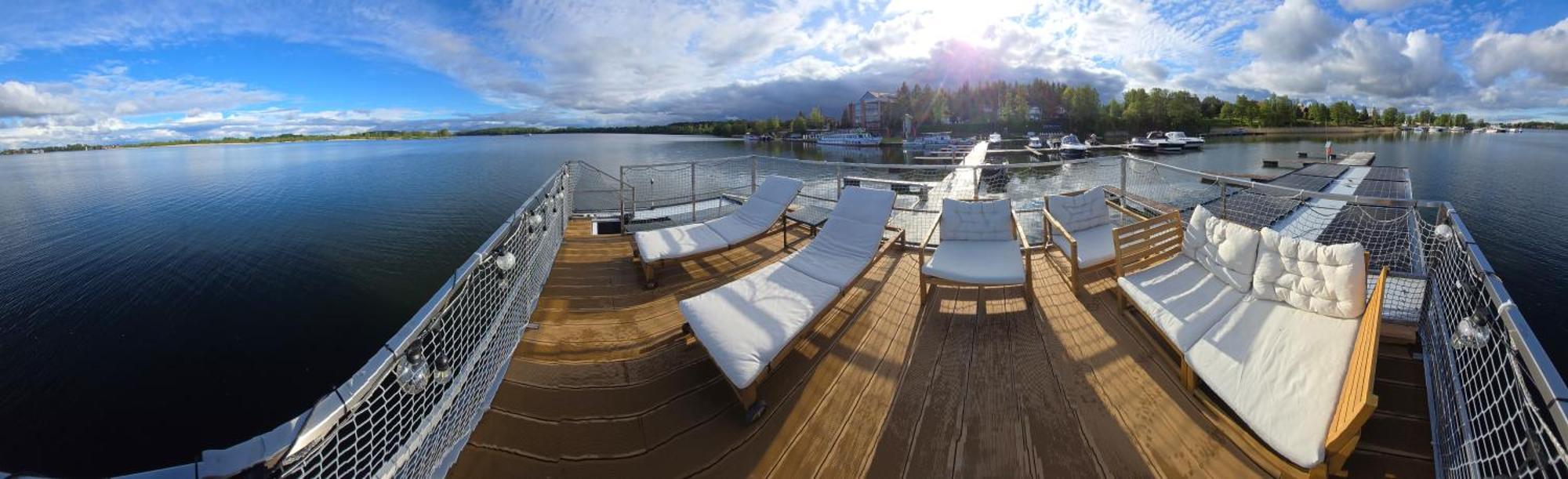 Domek Na Wodzie - Houseboat -Sauna, Taras Na Dachu, Dwie Sypialnie Mikołajki Exteriör bild